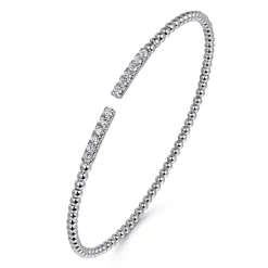 Discount Gabriel & Co. 14K White Gold Bujukan Diamond Bars Bangle