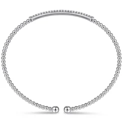 Discount Gabriel & Co. 14K White Gold Bujukan Diamond Bar Split Bangle