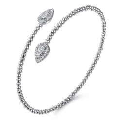 Online Gabriel & Co. 14K White Gold Bujukan Diamond Bangle