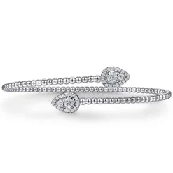 Online Gabriel & Co. 14K White Gold Bujukan Diamond Bangle