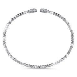 Sale Gabriel & Co. 14K White Gold Bujukan Diamond Hexagon Split Bangle