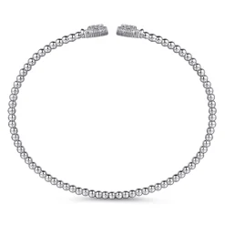 Best Gabriel & Co. 14K White Gold Bujukan Diamond Hexagon Split Bangle