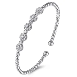 Outlet Gabriel & Co. 14K White Gold Bujukan Diamond Split Bangle