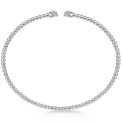 Discount Gabriel & Co. 14K White Gold Bujukan Diamond Split Bangle