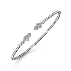 Sale Gabriel & Co. 14K White Gold Bujukan Diamond Split Cuff