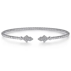 Sale Gabriel & Co. 14K White Gold Bujukan Diamond Split Cuff