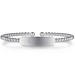 New Gabriel & Co. 14K White Gold Bujukan Personalized Bangle