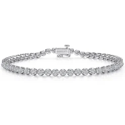 Hot Gabriel & Co. 14K White Gold Buttercup Diamond Tennis Bracelet
