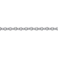 Clearance Gabriel & Co. 14K White Gold Buttercup Set Diamond Tennis Bracelet