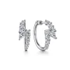 Outlet Gabriel & Co. 18K White Gold Bypass Diamond Hoop Earrings