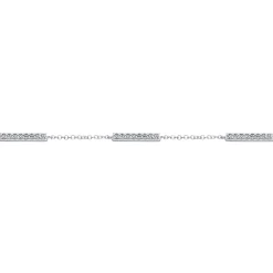 Gabriel & Co. 14K White Gold Chain Bracelet with Diamond Bar Stations