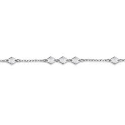 Hot Gabriel & Co. 14K White Gold Chain Bracelet with Flat Rhombus Stations
