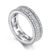 Discount Gabriel & Co. 14K White Gold Channel Prong Set Princess Cut and Round Diamond Eternity Band - 2.4 ct