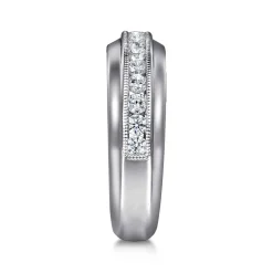 Discount Gabriel & Co. 14K White Gold Channel Set Diamond Anniversary Band - 0.5 ct