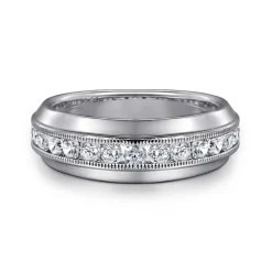 Discount Gabriel & Co. 14K White Gold Channel Set Diamond Anniversary Band - 0.5 ct