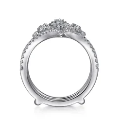 Online Gabriel & Co. 14K White Gold Chevron Diamond Ring Enhancer - 0.95 ct