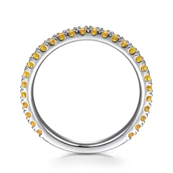 Outlet Gabriel & Co. 14K White Gold Citrine Stackable Ring