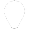 Discount Gabriel & Co. 14K White Gold Curved Bar Necklace with Bezel Set Round Diamonds