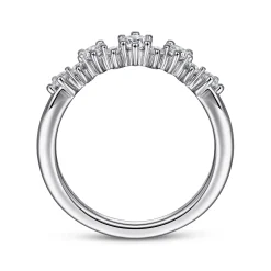 Outlet Gabriel & Co. 14K White Gold Curved Diamond Anniversary Band - 0.35 ct