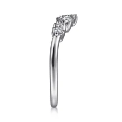 Outlet Gabriel & Co. 14K White Gold Curved Diamond Anniversary Band - 0.35 ct