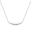 Sale Gabriel & Co. 14K White Gold Curved Diamond Bar Necklace