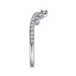 Gabriel & Co. 14K White Gold Curved Diamond Wedding Band - 0.33 ct