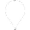 Discount Gabriel & Co. 14K White Gold Cushion Shaped Diamond Cluster Pendant Necklace