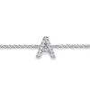Hot Gabriel & Co. 14K White Gold Diamond A Initial Chain Bracelet