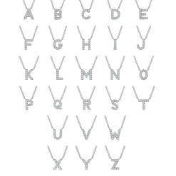 Outlet Gabriel & Co. 14K White Gold Diamond A Initial Pendant Necklace
