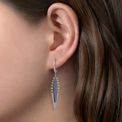 Online Gabriel & Co. 14K White Gold Diamond and Onyx Drop Earrings