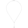 Sale Gabriel & Co. 14K White Gold Diamond And Pearl Y Knot Necklace