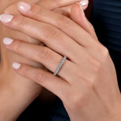 New Gabriel & Co. 14K White Gold Diamond Anniversary Band - 0.5 ct