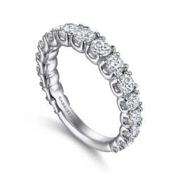 New Gabriel & Co. 14K White Gold Diamond Anniversary Band - 1.5 ct