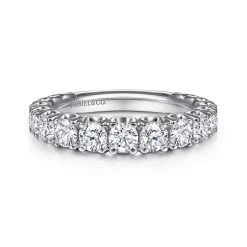 New Gabriel & Co. 14K White Gold Diamond Anniversary Band - 1.5 ct