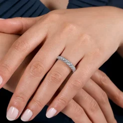 New Gabriel & Co. 14K White Gold Diamond Anniversary Band - 1.5 ct