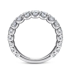 New Gabriel & Co. 14K White Gold Diamond Anniversary Band - 1.5 ct