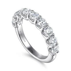 Best Gabriel & Co. 14K White Gold Diamond Anniversary Band - 1.6 ct