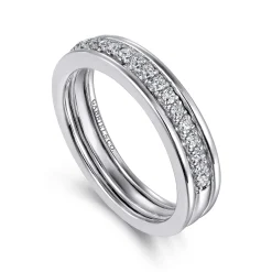 Gabriel & Co. 14K White Gold Diamond Anniversary Band - 0.26 ct