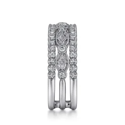Clearance Gabriel & Co. 14K White Gold Diamond Anniversary Band - 0.48 ct