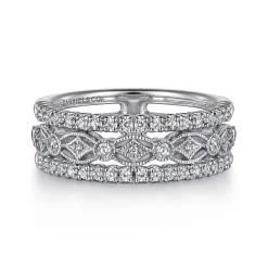 Clearance Gabriel & Co. 14K White Gold Diamond Anniversary Band - 0.48 ct