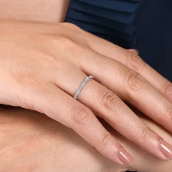 Hot Gabriel & Co. 14K White Gold Diamond Band Ring