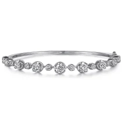 Hot Gabriel & Co. 18K White Gold Diamond Bangle