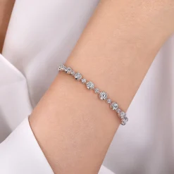 Hot Gabriel & Co. 18K White Gold Diamond Bangle