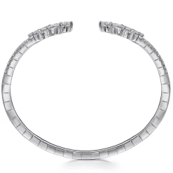 New Gabriel & Co. 18K White Gold Diamond Bangle