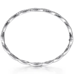 Hot Gabriel & Co. 14K White Gold Diamond Bangle