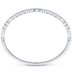New Gabriel & Co. 14K White Gold Diamond Bangle