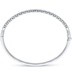 Gabriel & Co. 14K White Gold Diamond Bangle