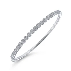 Gabriel & Co. 14K White Gold Diamond Bangle