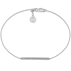 Discount Gabriel & Co. 14K White Gold Diamond Bar Chain Bracelet