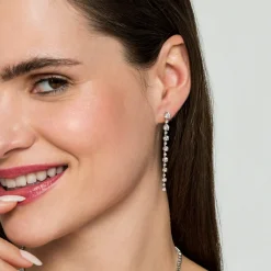 Hot Gabriel & Co. 14K White Gold Diamond Bar Earrings